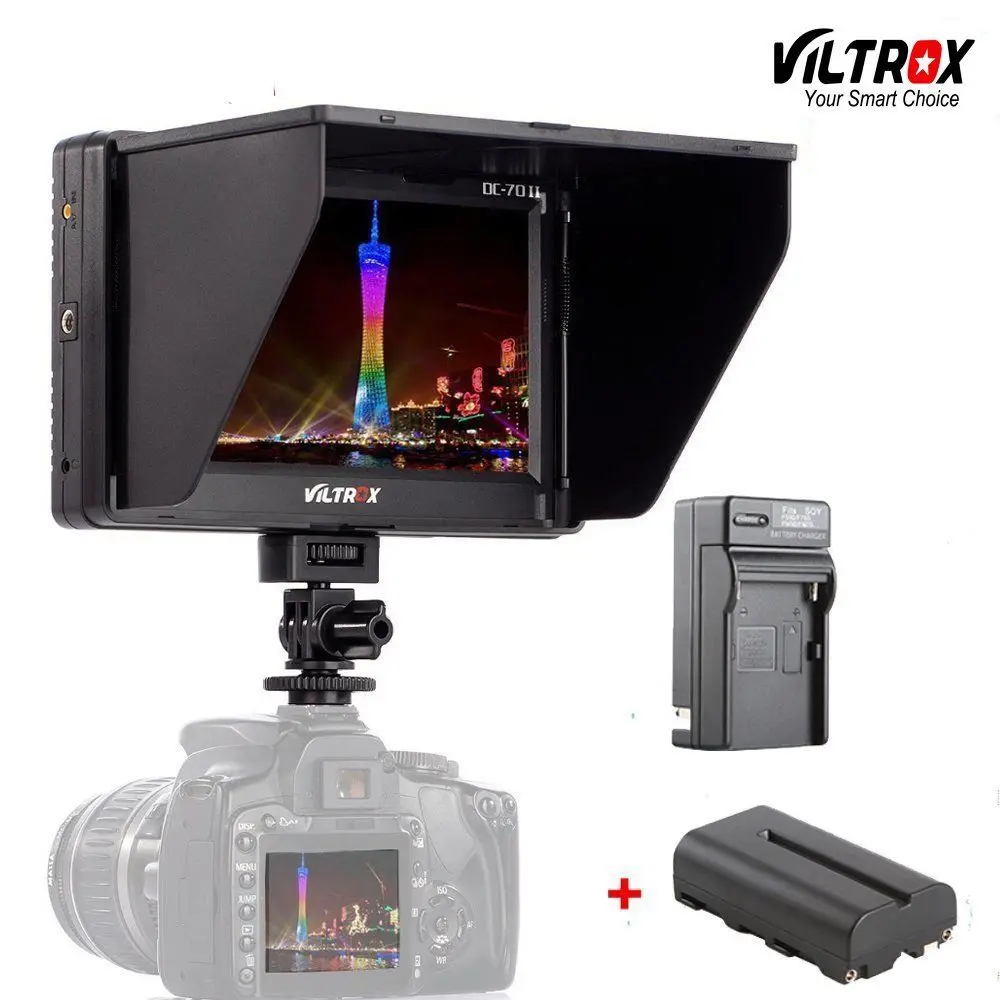 Viltrox DC 70II 7" 4K LCD Camera Video Monitor HDMI AV Input 1024*600
