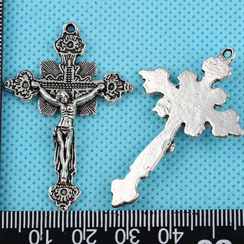 

Wholesale Vintage Silvers Charms Cross Crucifix Pendants For DIY Jewelry Findings Bracelet Necklace Accessories Hot Sale Z709