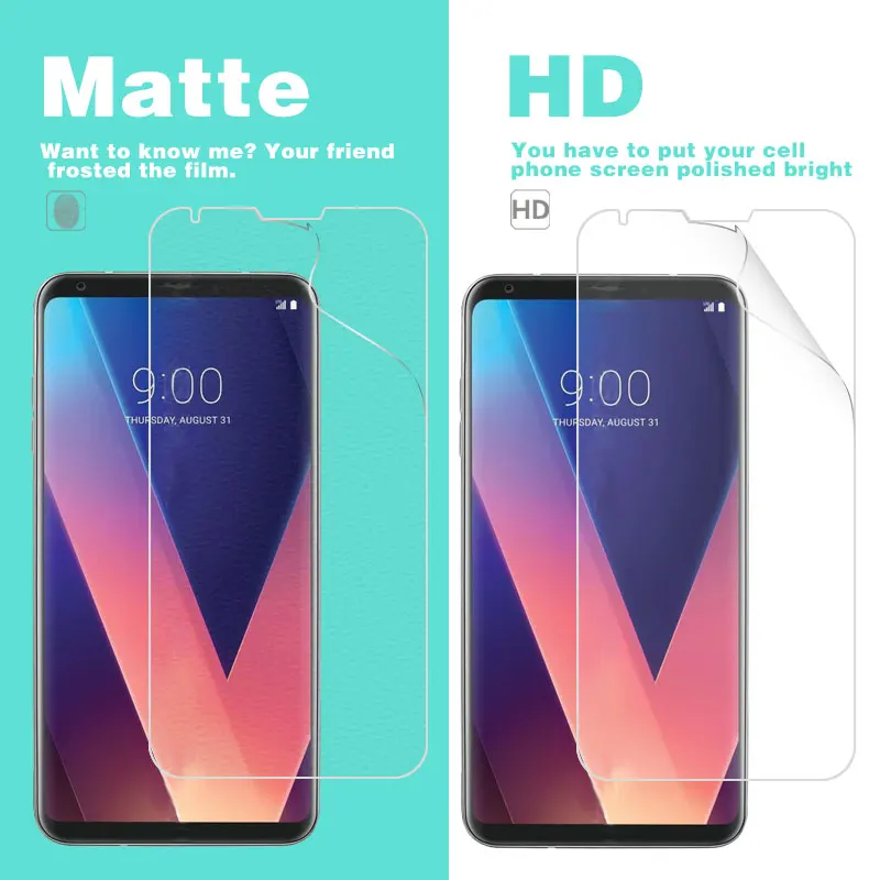 Антибликовая матовая пленка для LG V35 THINQ V350ULM 6 в HD прозрачный глянцевый защитный
