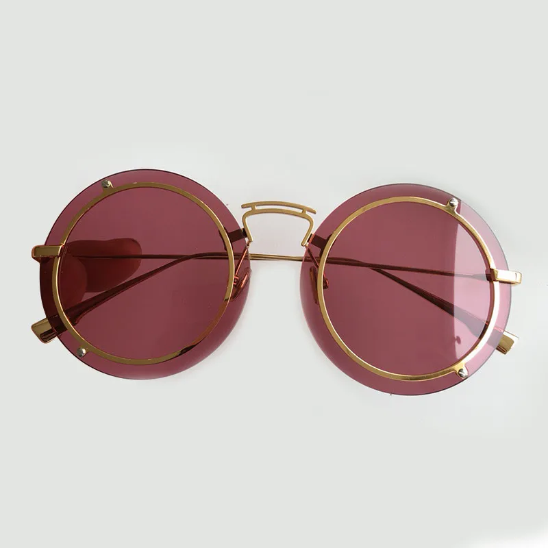 no no Rahmen Gläser no No Luxus 2019 Sonnenbrille no Brillen no 2 Mode no 8 no 3 Dekorative 7 4 Randlose 6 5 Runde Legierung Oculos 1 Frauen Fd6wR7qzwx