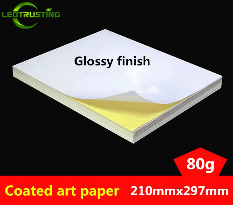 Leotrusting 50sheets A4 Size 210mmx297mm White Paper Blank Glossy & Matt Sticker Paper Label Printing Paper A4 Adhesive Stickers - Stickers - ...
