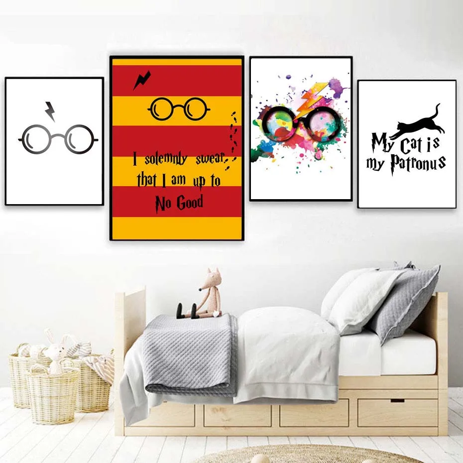 Classic-Movies-Harry-Potter-Glasses-Poster-Prints-Modern-Home-Decor-Canvas-Painting-Wall-Art-Print-Wall