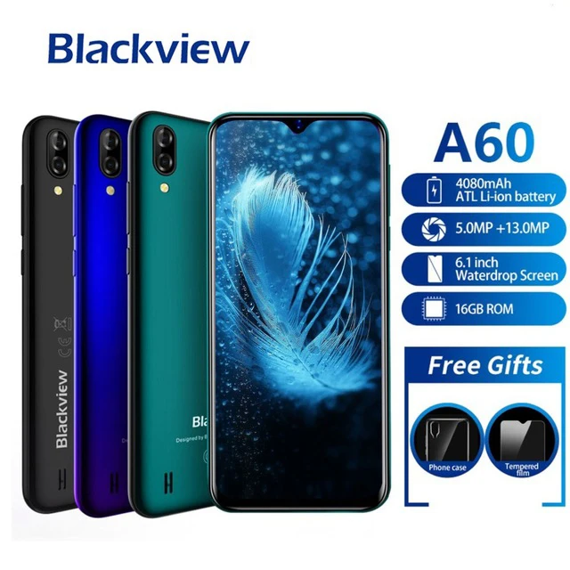 Core Smartphone Android 8 Blackview A60 4080 Mah Mobile Phone 1 Gb And 16 Gb 6.1 Inches 19: 9 Screen Mobile Phone Dual Camera 3g