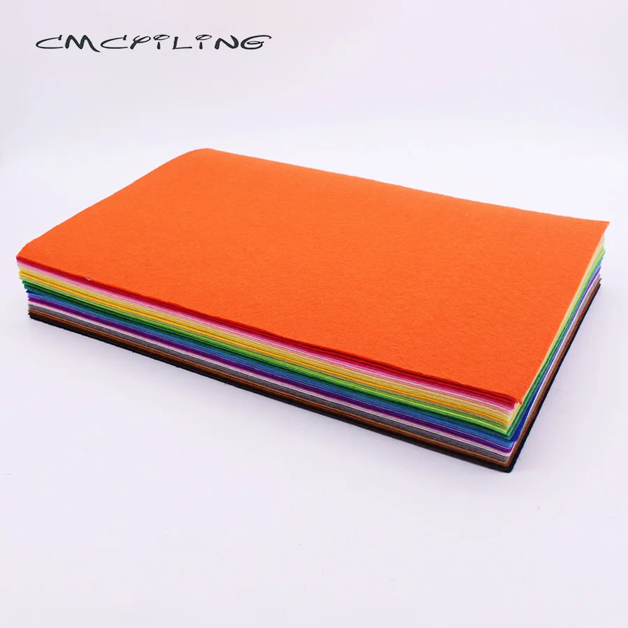 

CMCYILING 40 Pcs/lot 20cm*30cm Felt Fabric 1 mm Thickness Polyester Cloth For Needlework DIY Sewing Dolls Crafts Felt Sheet