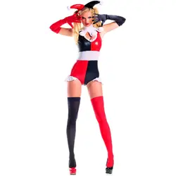 Супергерой Гарри Квинн супергерой Гарри Квинн женский aAdult сексуальные Прорезиненные колготки играют одежду, Хэллоуин Ролевые костюмы