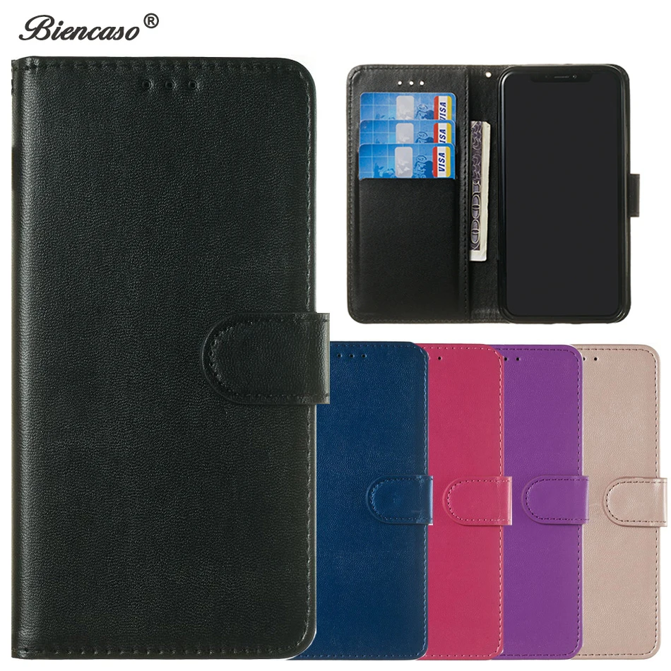 

For Oneplus 5 5T 6 6T Plain Back Cover Card Slot Wallet Flip Cases For OPPO A3s A5 A7 K1 R15x R17 F9 Pro F7 Mobile Phone Bags