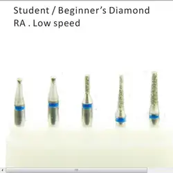 50 шт./лот (10 коробок) Стандартный стоматологический студенческий/Начинающий алмаз RA Низкая скорость Комплект сверл стоматологический