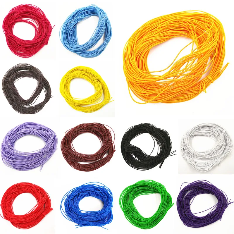 

New LNRRABC 1mmx24m Core Elastic Rope Stretch Rubber Line 13 Colors Beading Cord For DIY Bracelet Necklace Jewelry Making