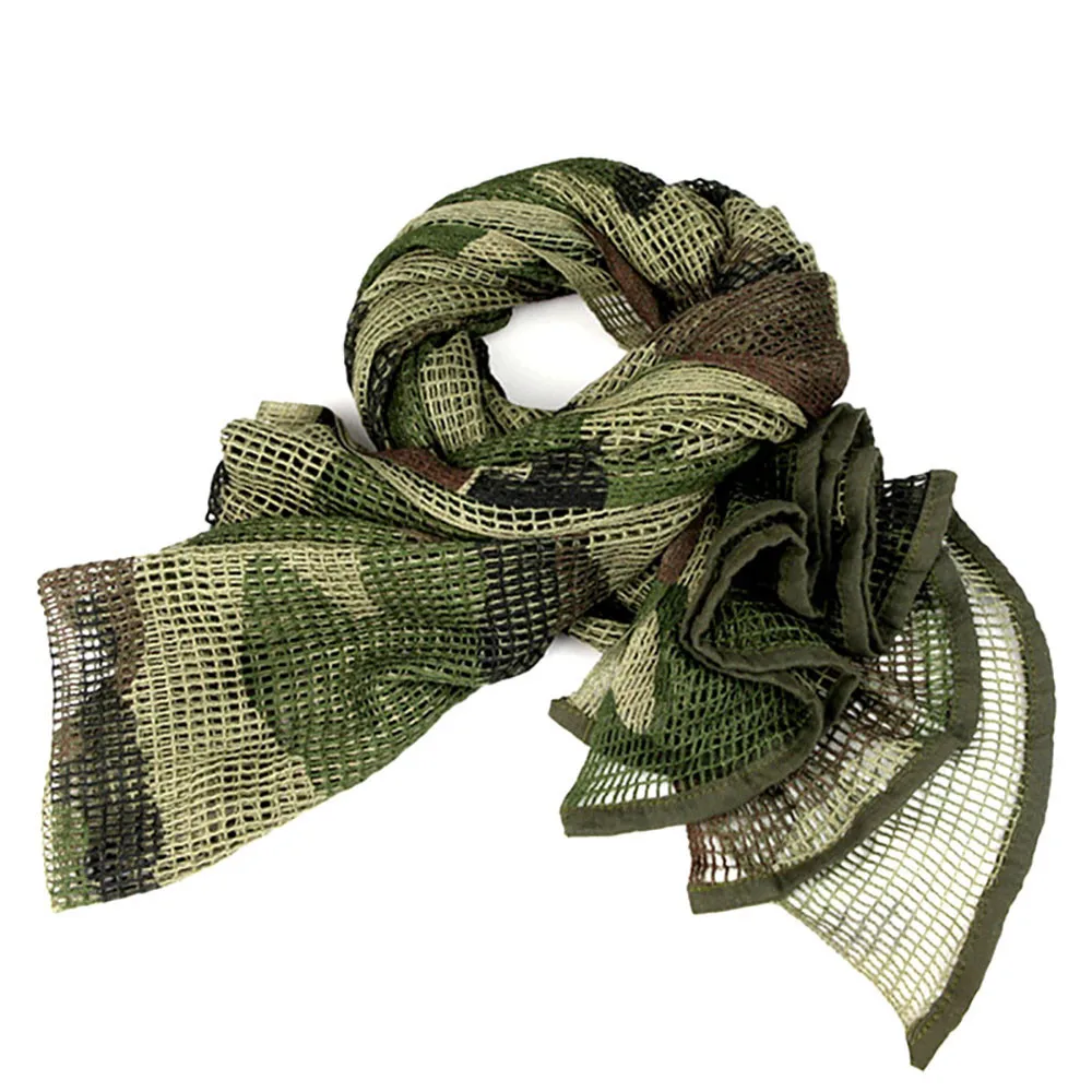 Military Men Scarves Arab Tactical Desert Army KeffIyeh Net Cloth silk