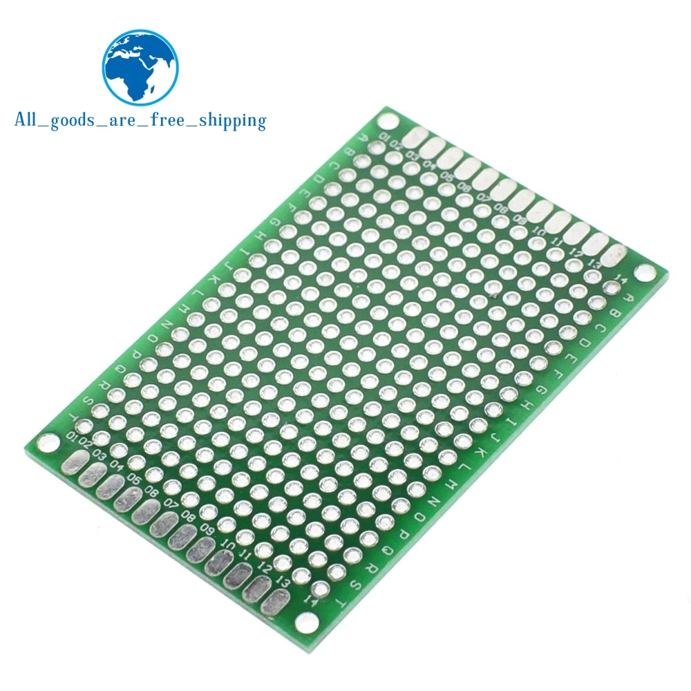 

TZT 10pcs 4x6cm 4*6 Double Side Prototype PCB diy Universal Printed Circuit Board Green