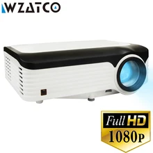 WZATCO T10 Real FULL HD 1080P Portable LED Projector 1920×1080 LCD 200inch Android 7.1 Optional Home Theater Game Movie Cinema
