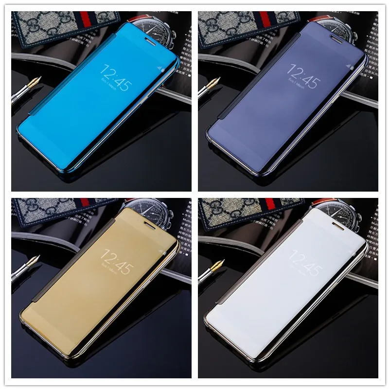 360 Полное покрытие зеркало чехол для samsung Galaxy S9 Примечание 8 S8 S7 край S6 S5 Clear View Smart