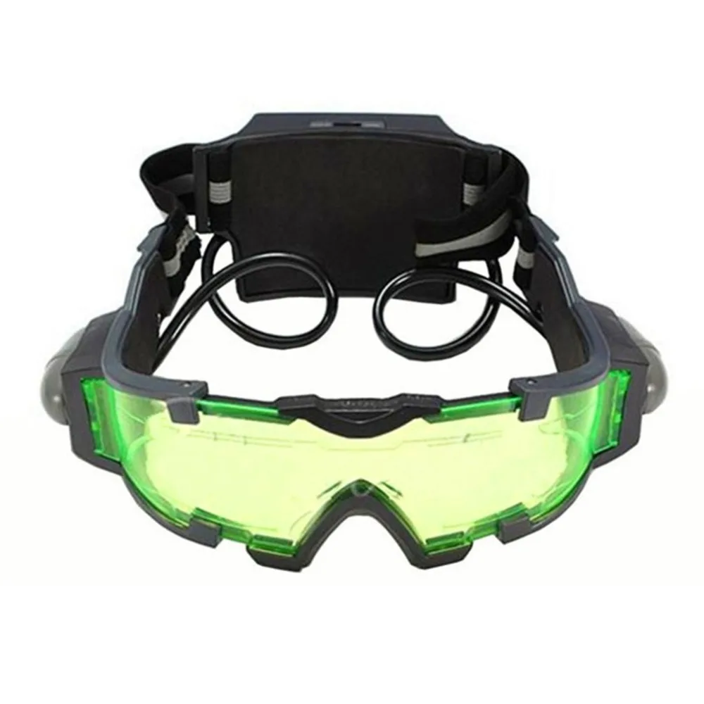 Регулируемый светодиодный стеклянный очки ночного видения мотоциклетные гоночные очки для охоты очки с откидывающейся подсветкой ветрозащитные