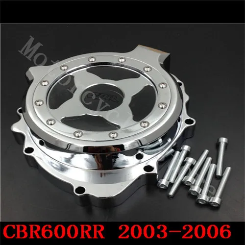 

Fit for Honda CBR600RR CBR600 CBR 2003-2006 F5 Motorcycle Engine Stator cover see through Chrome left side