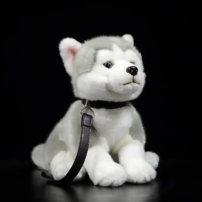 black husky stuffed animal