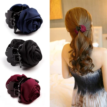 

1Pcs Fashion Korean Brand Rose Hair Clip Pins Hair Claws Multi-colored Women Headwear Hair Accessories Tools