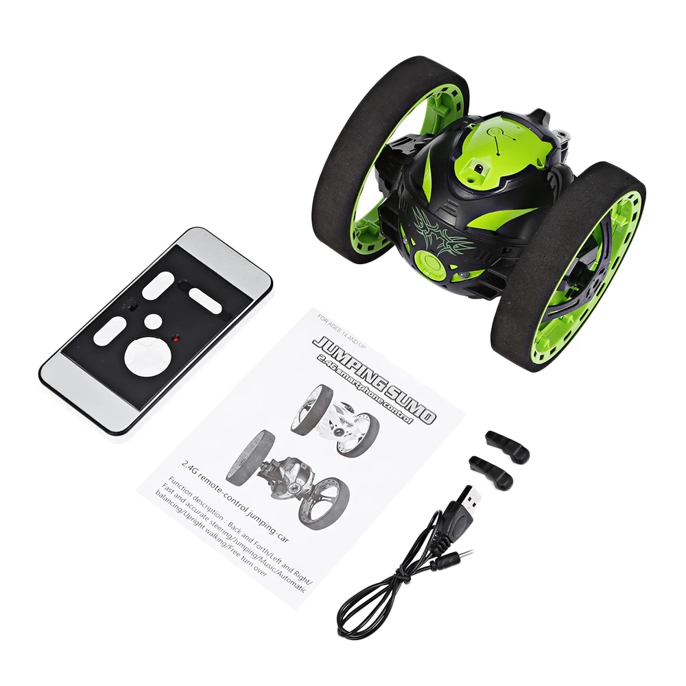 PEG-88 Min Bounce RC Car 2,4 GHz беспроводной RC прыгающий автомобиль с гибкими колесами вращающийся светодиодный светильник стандартная версия