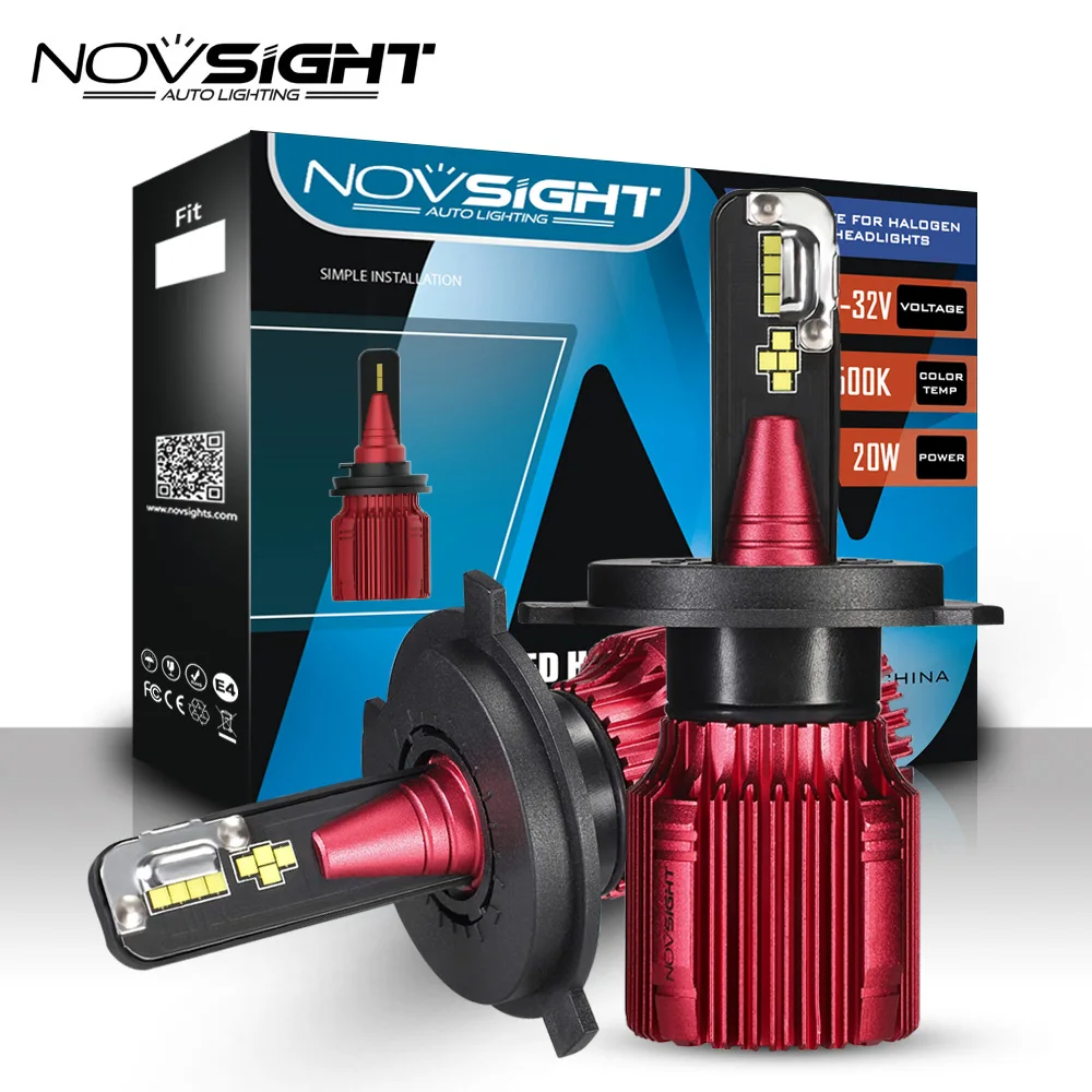 NOVSIGHT Автомобильные фары H4 Hi/короче спереди и длиннее сзади) луч светодиодный H7 H8 H9