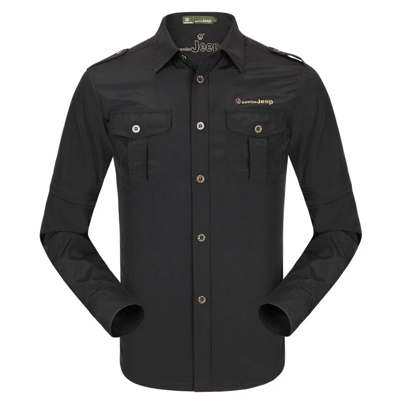 LoClimb, Мужская съемная быстросохнущая походная рубашка, мужские военные уличные спортивные рубашки, мужская рубашка для альпинизма, треккинга, рыбалки, AM338