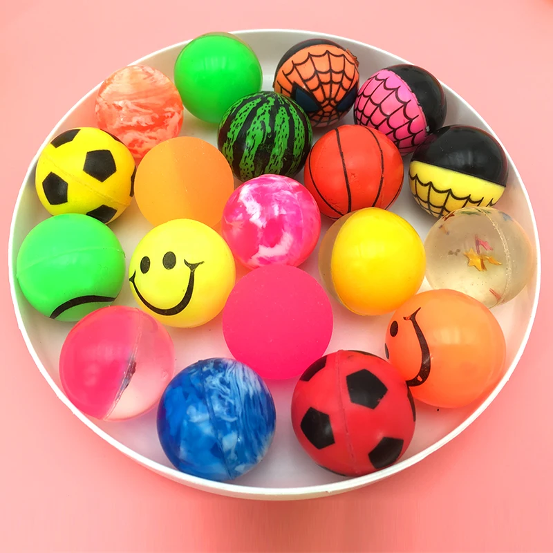 

50Pcs Color mixing OD 3CM Jump ball bouncy ball solid rubber ball creative supply source gift student prize children's toys