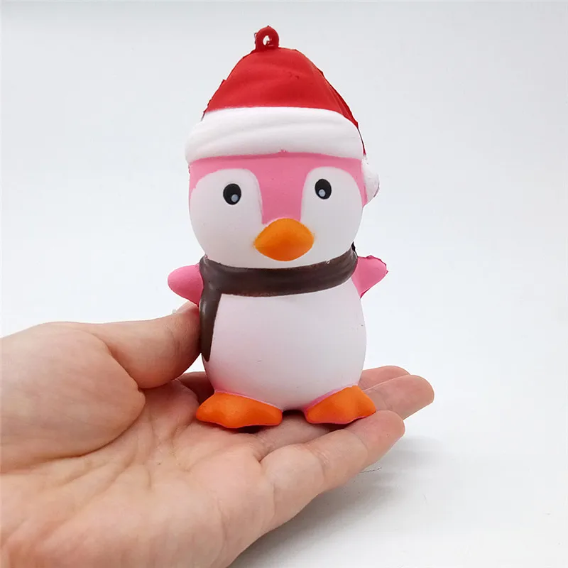 New Funny Christmas Squishy Slow Rising Toys Cute Cartoon Santa Claus Snowman Xmas Penguin Squishies Squeeze Stress Relief Toy (17)