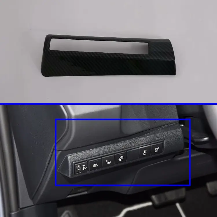 

For Toyota Sedan Corolla E210 Prestige Altis 2019 2020 Carbon Fiber Style Head Light Switch Button Control Panel Cover Trim