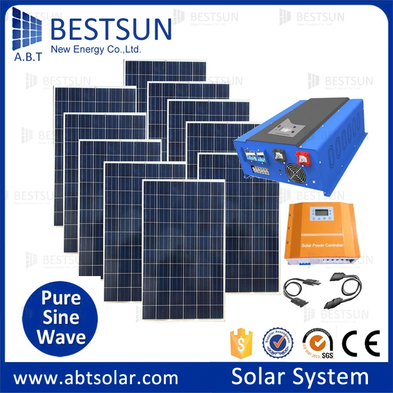 BESTSUN 10KW high efficiency home solar system/ MPPT 