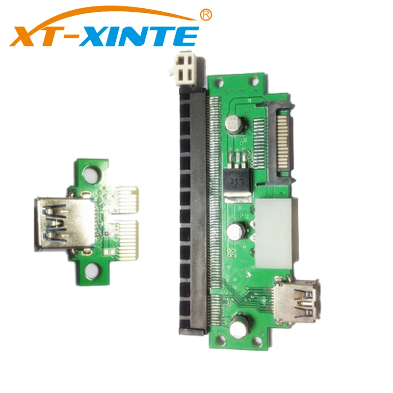 XT-XINTE PCI-E X1 to X16 Extension Riser Card PCIE USB3.0 Graphics Display Cable Extension Adapter Card for Mining BTC Miner