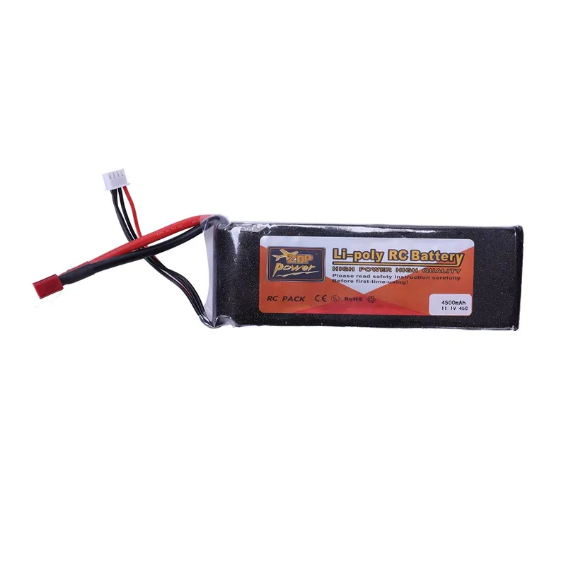 ZOP мощность 11,1 V 4500Mah 45C 3S 1P Lipo батарея T вилка перезаряжаемая для Rc гоночный Дрон Квадрокоптер вертолет автомобиль Лодка