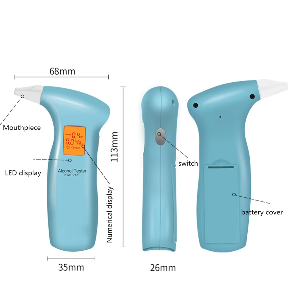 المهنية المحمولة الخلفية الرقمية الشرطة تنبيه فاحص نسبة الكحول في النفس جهاز Breathalyz محلل LCD كاشف اختبار المهنية المحمولة الخلفية الرقمية الشرطة تنبيه فاحص نسبة الكحول في النفس جهاز Breathalyz محلل LCD كاشف اختبار