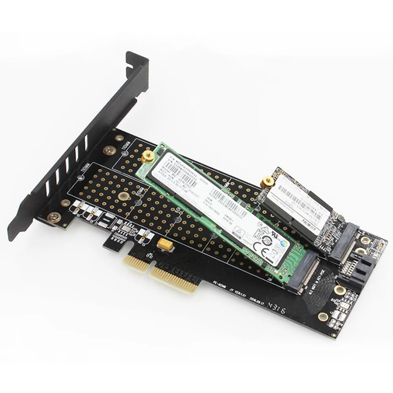 M.2 NVMe SSD NGFF для PCIE X4 адаптер M ключ B ключ двойной интерфейс Поддерживаемые карты PCI Express 3,0x4 2230-22110 все Размеры m.2