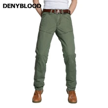 Denyblood Джинсы для женщин Брюки карго Для мужчин новинка года осень Армейский зеленый Военная Униформа Повседневные штаны для мужчин Mutil карманы твил Мотобрюки чиносы 8018