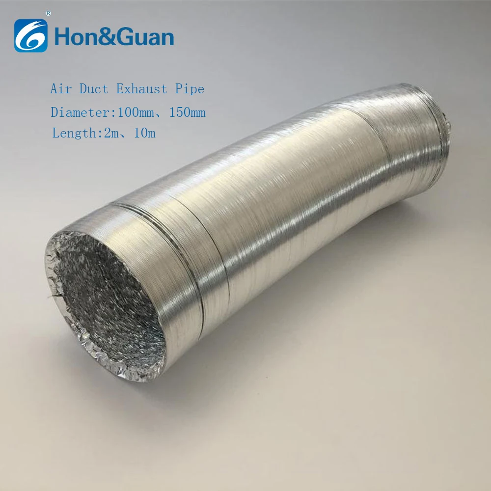 4/6 Inch Double Aluminum Foil Hose Ventilation Telescopic Flexible Tube Exhaust Pipe Fan Ducting Duct Kitchen Hood Accessory 10m 4/6 Inch Double Aluminum Foil Hose Ventilation Telescopic Flexible Tube Exhaust Pipe Fan Ducting Duct Kitchen Hood Accessory 10m