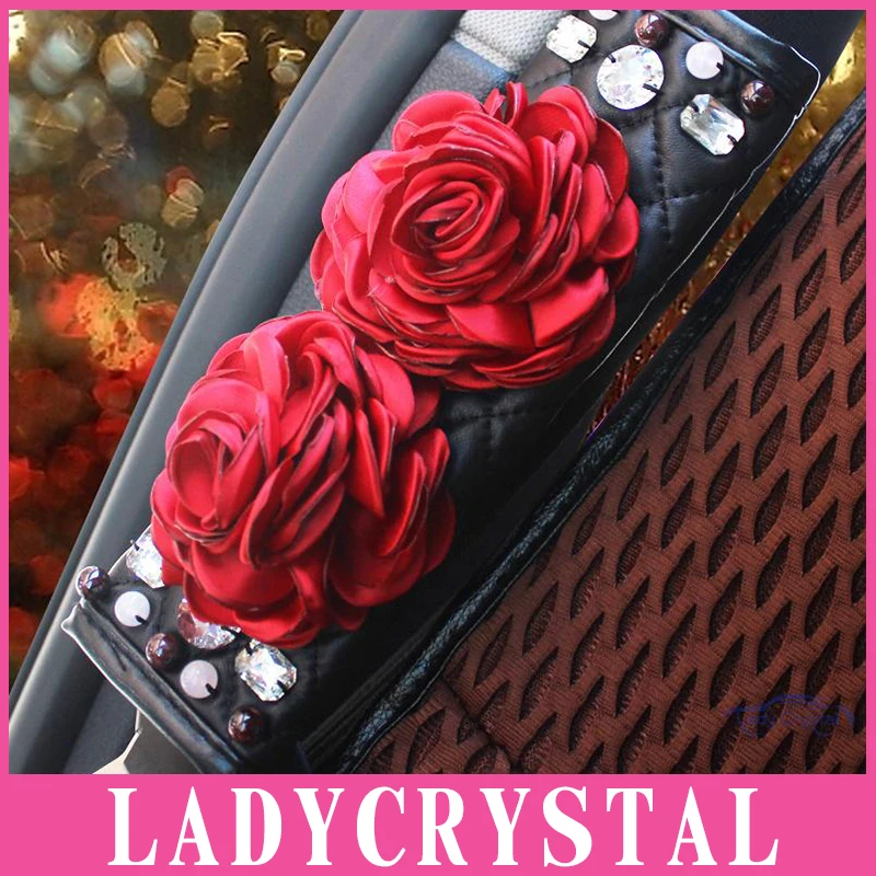 Ladycrystal 1PCS Luxury Diamond Rhinestone Covered Seat Safety Belt