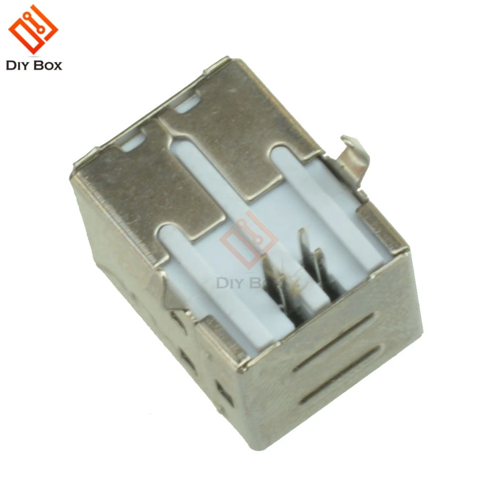 

10Pcs USB 2.0 Female Type-B Connector Replace Solder Port Top