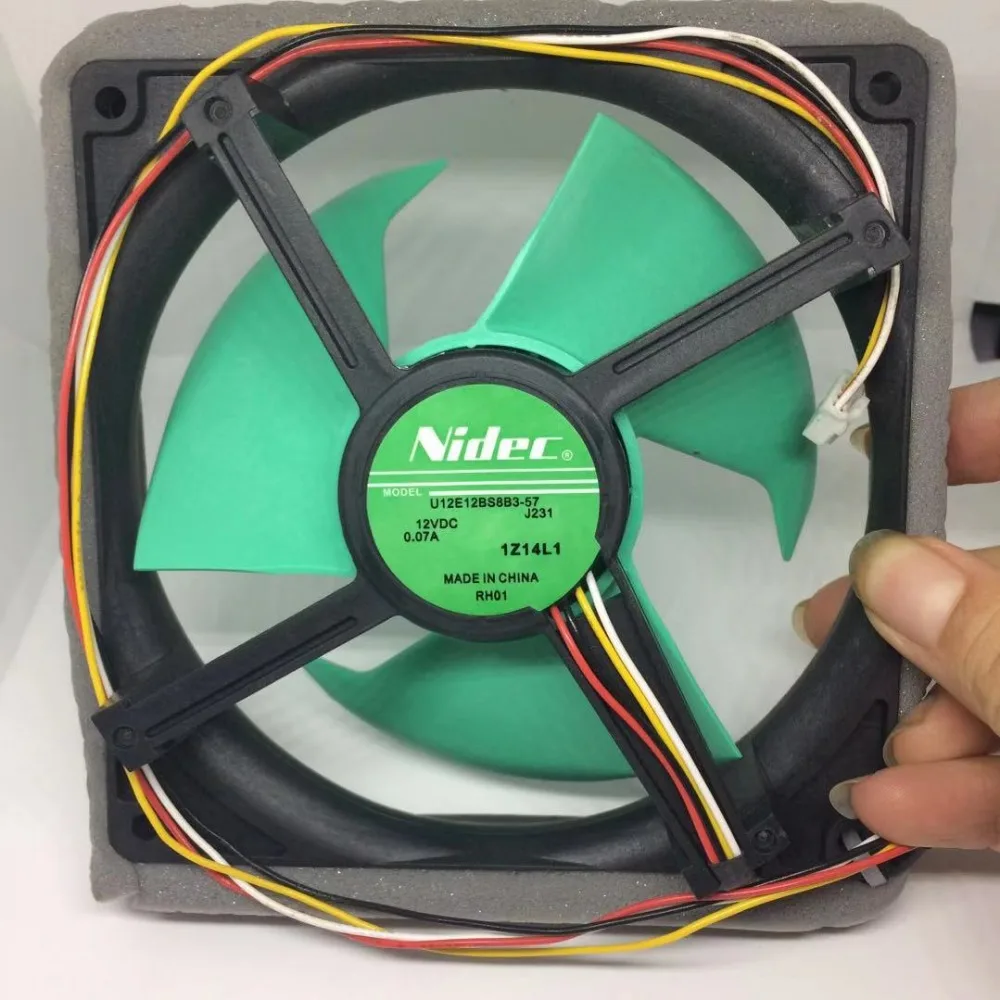Nidec Новый U12E12BS8B3-57 J231 vs U12E12BS8F3-57 12В 0.07A водонепроницаемый бесшумный вентилятор
