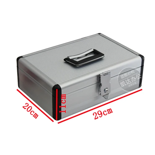 plastic aluminum Money Counter case Cash Box with Combination Lock and Money Tray-Removable money compartment tray