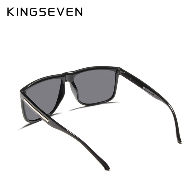 KINGSEVEN-Gafas de sol polarizadas para hombre, lentes de sol masculinas con diseño de marca, adecuadas para conducir, Estilo Vintage TR90, montura cuadrada, con UV400 KINGSEVEN-Gafas de sol polarizadas para hombre, lentes de sol masculinas con diseño de marca, adecuadas para conducir, Estilo Vintage TR90, montura cuadrada, con UV400