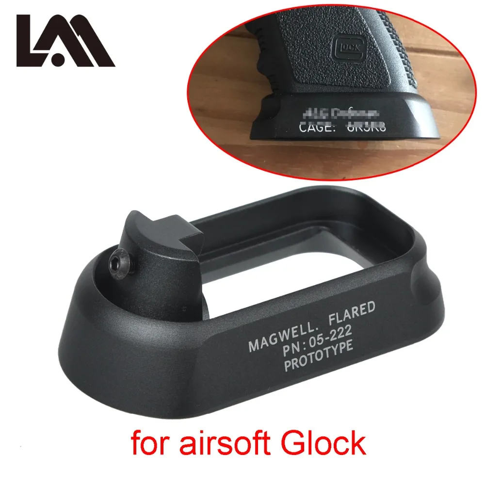 Тактический ALG защитный расклешенный Magwell для пистолета Airsoft Marui WE KWA Gen3 Glock 17 18C 24 31
