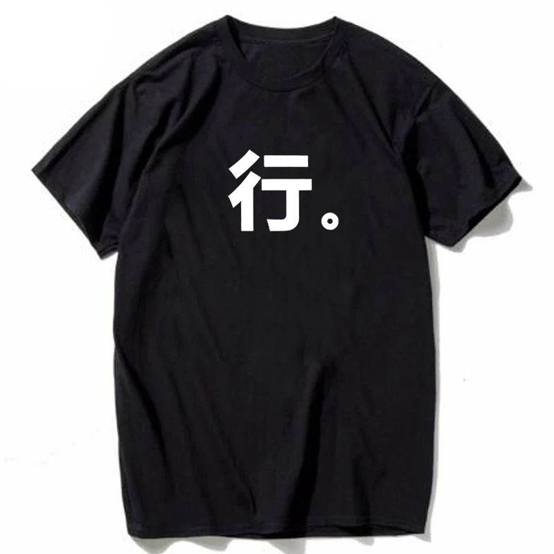 

Women's Chinese Character OK Print Casual T-shirt for Women Lovers Summer Size S-3XL Tops Short Sleeve Cotton White T Shirts