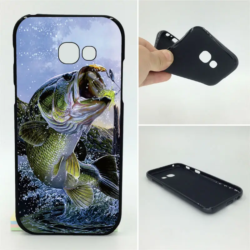 Bass Fishing Lake Sunset Fisherman Phone Cases Soft TPU For Samsung