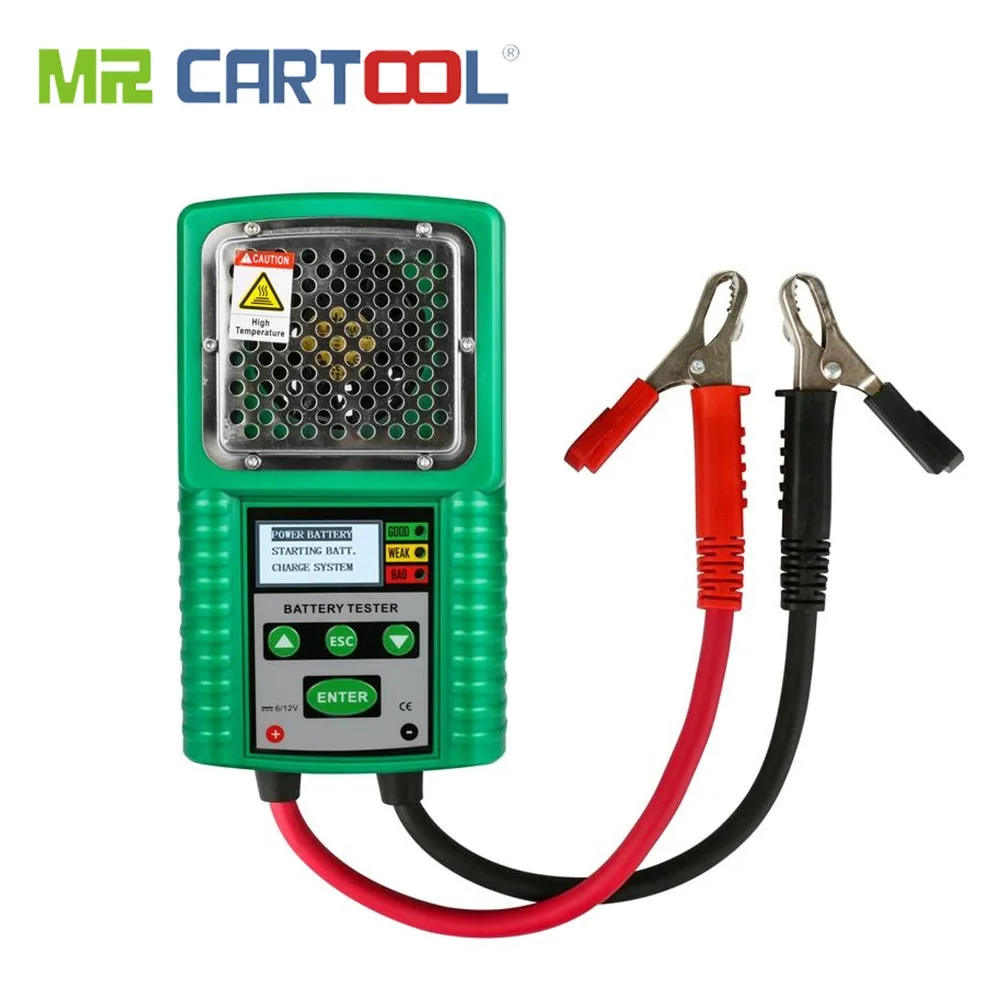 

MR CARTOOL 3 In 1 Car Battery Tester Traction 6V 12V DC Auto Power Load Starting Charge CCA Test Tool UPS Solar Energy Marine