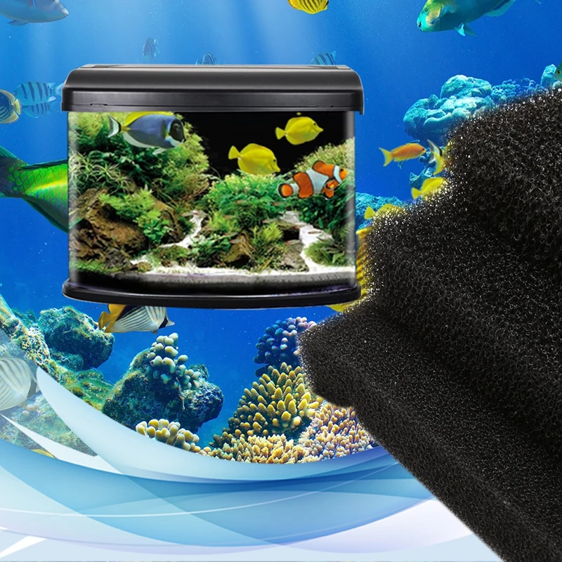 50 см x 50 см х 2 см Универсальный черный фильтрации пены аквариума биохимический фильтр губка pad легкий и мягкость Дизайн