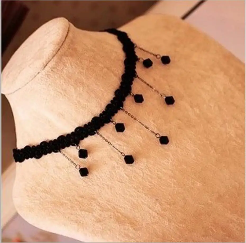 

Statement necklace Gothic jewelry lace necklaces & pendants vintage choker necklace women accessories false collar C371