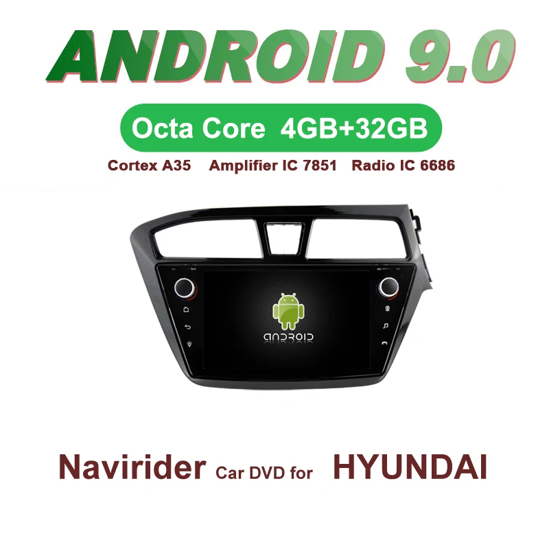 

OTOJETA Car GPS 8inch Android 9.0 Radio FOR HYUNDAI I20 2015 RHD bluetooth Navigation Capacitive screen support mirror link