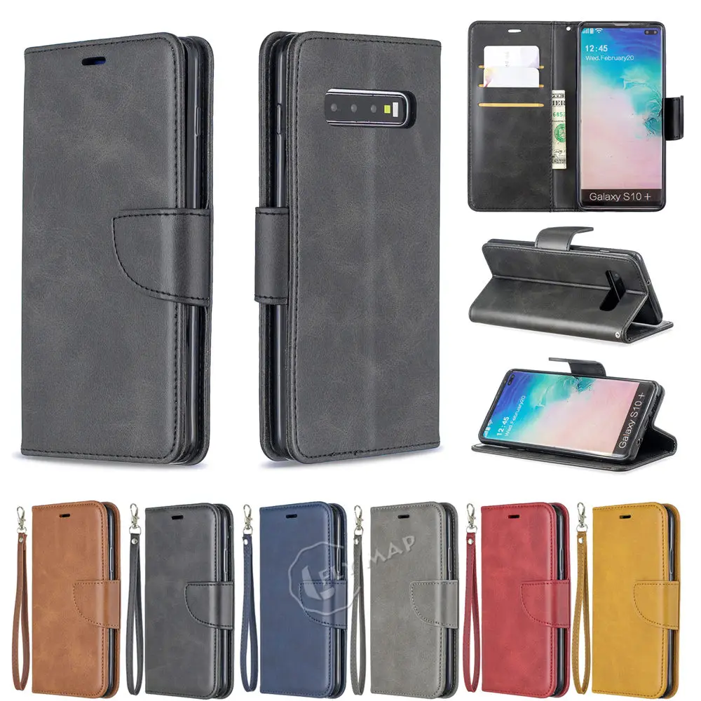 Флип кейс для Samsung Galaxy S10 Plus S10Plus G975F/DS G975FD чехол телефона кожаный S 10 SM чехлы