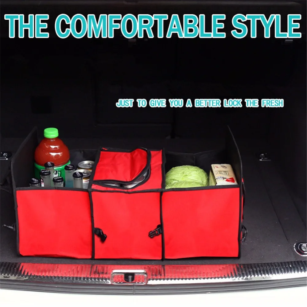 Collapsible Car Organizer Car Trunk Storage Box with Aluminum Foil