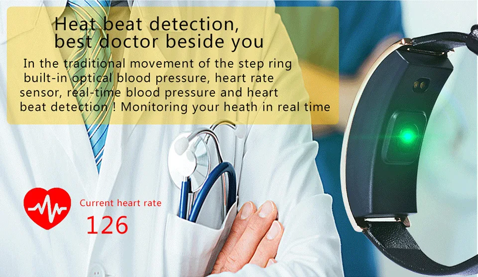 Inteligente Pulseira Bluetooth Monitor de Pressão Arterial