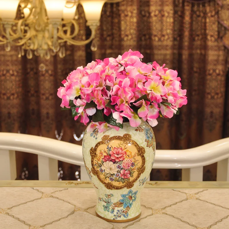 Керамическая ваза цветочные украшения домашнего интерьера уши гостиная журнальный столик свадебные цветочные украшения на ходу - Цвет: see chart