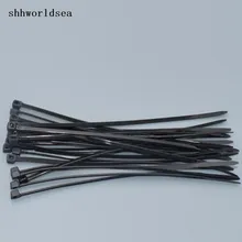 Shhworld Sea 250 шт 5*300 мм черные самоблокирующиеся пластиковые нейлоновые кабельные стяжки, проволочные стяжки на молнии с автоматическим зажимом